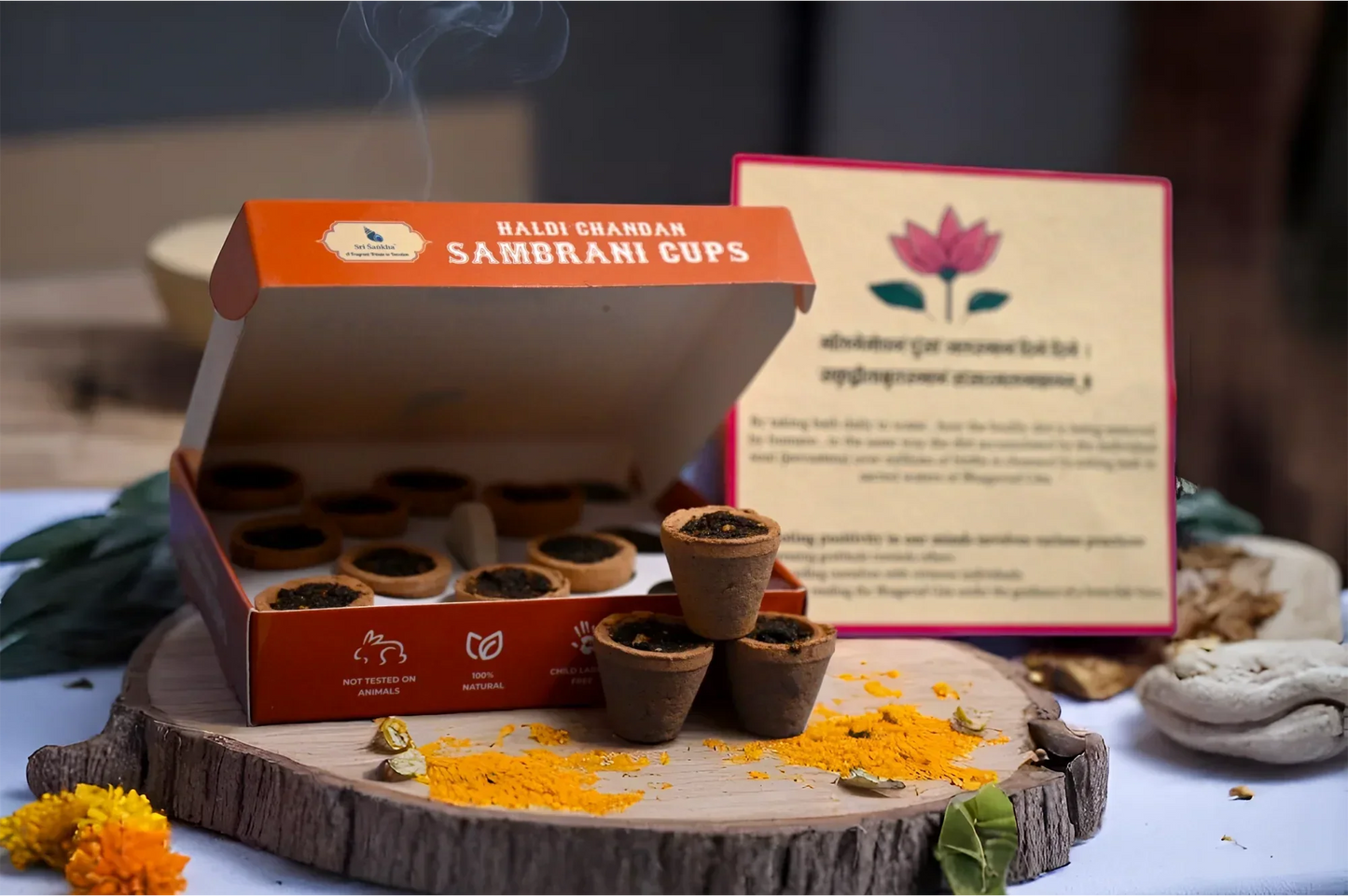 Sacred Havan Cup – Haldi Chandan (Pack of 2)