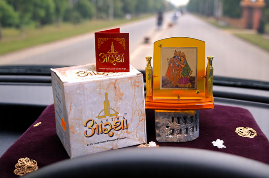 Golden Radha Krishna Idol – Big