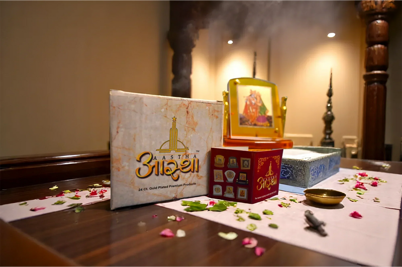 Golden Radha Krishna Idol – Big