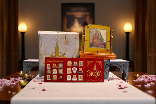 Golden Radha Krishna Idol – Small