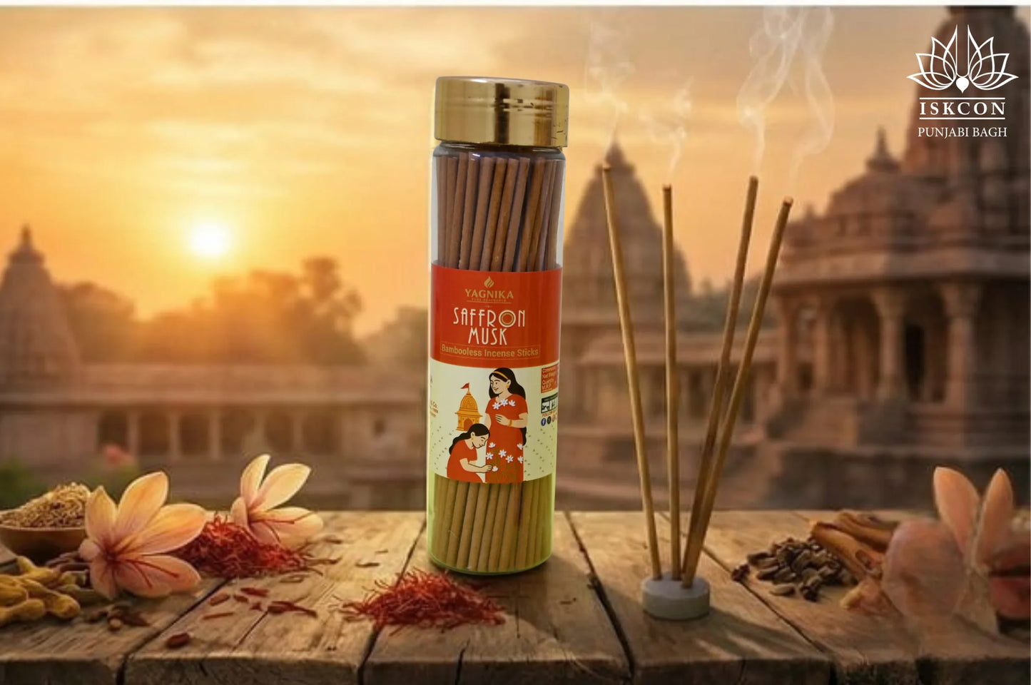 Saffron Musk Incense Sticks