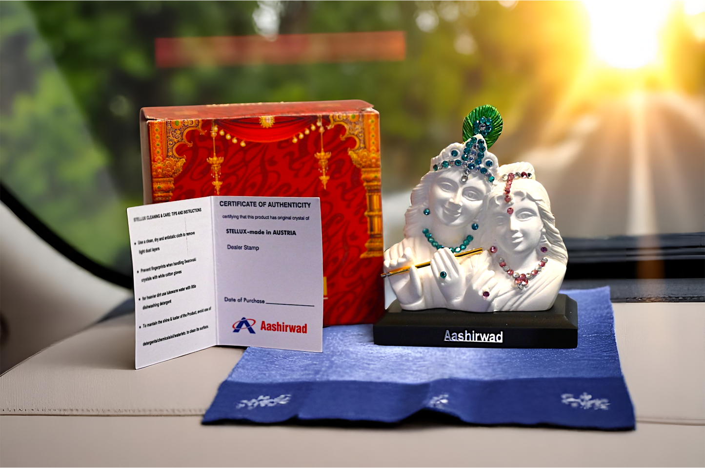 Sacred Idol – Radha Krishna White