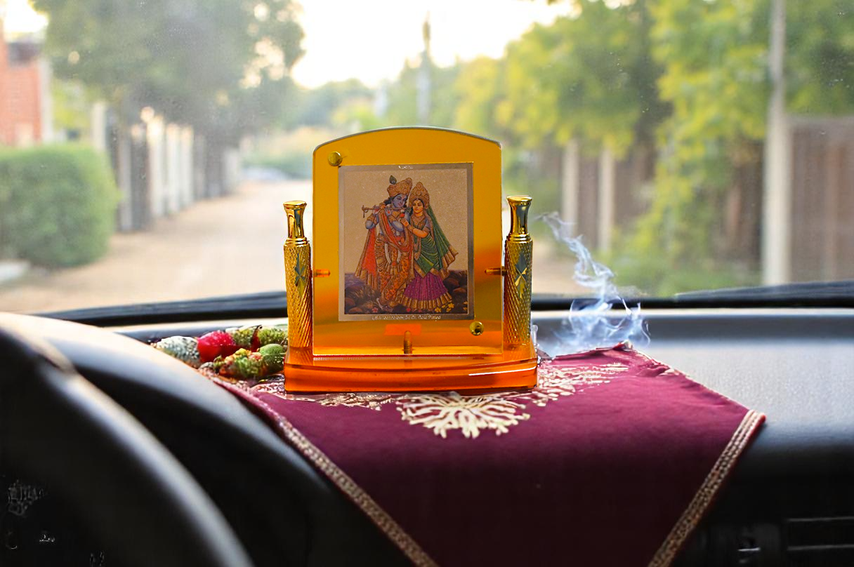 Golden Radha Krishna Idol – Big
