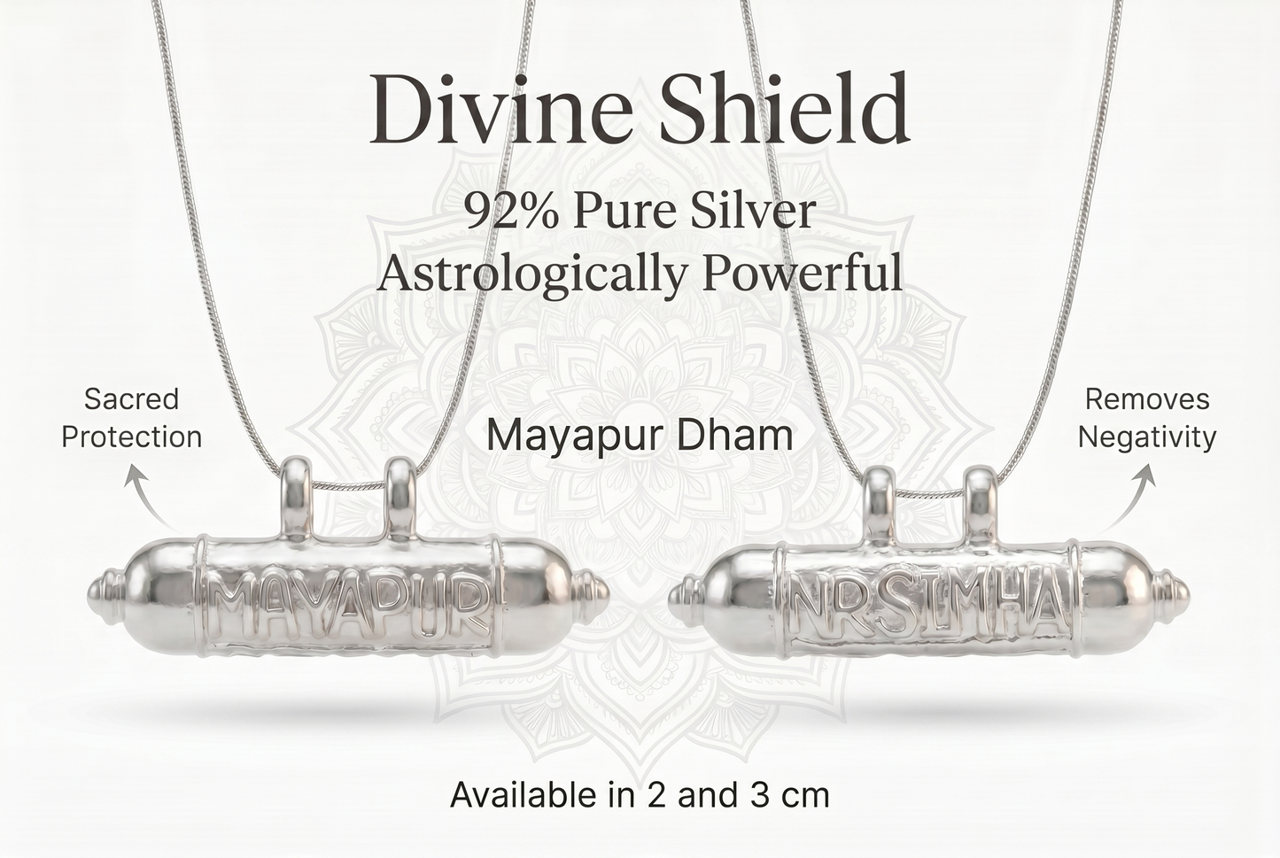 NARSIMHA KAVACH (Made of Silver) – From Mayapur Dham