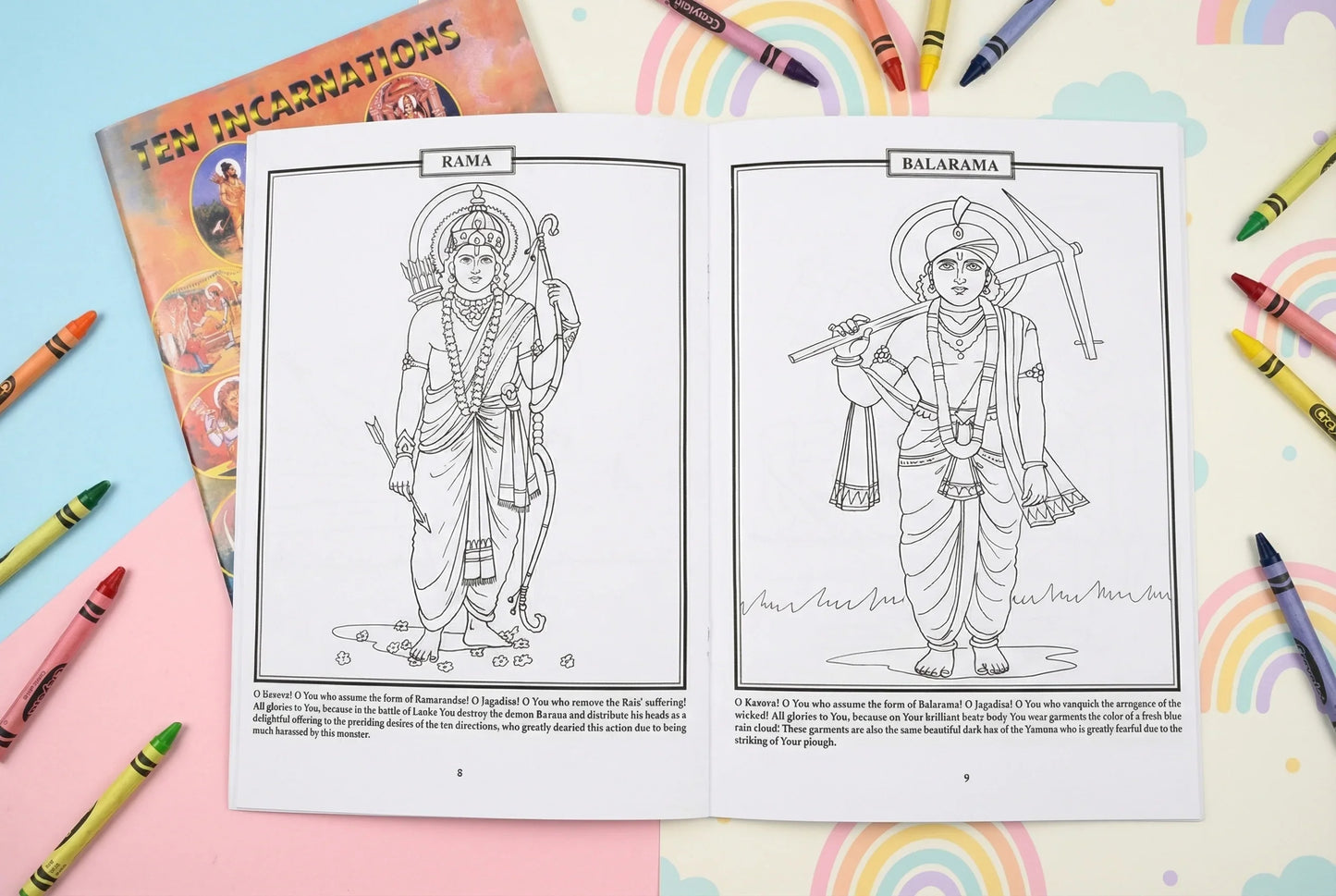Ten Incarnations Coloring Book - English
