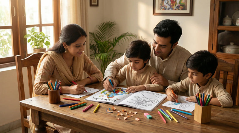 Krishna Lila - Coloring Book