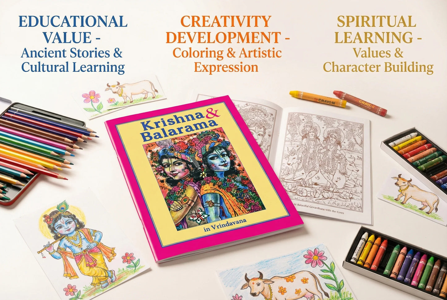 Krishna & Balarama in Vrindavana (Coloring Book)