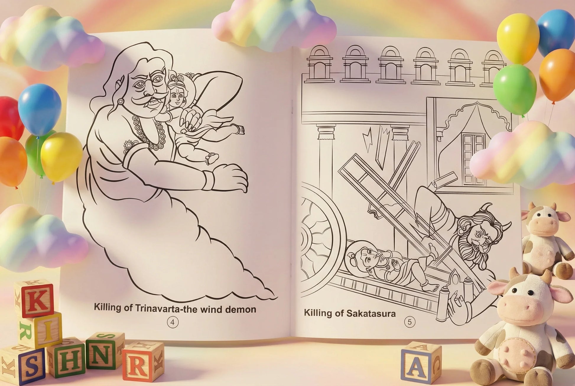 Krishna Lila - Coloring Book