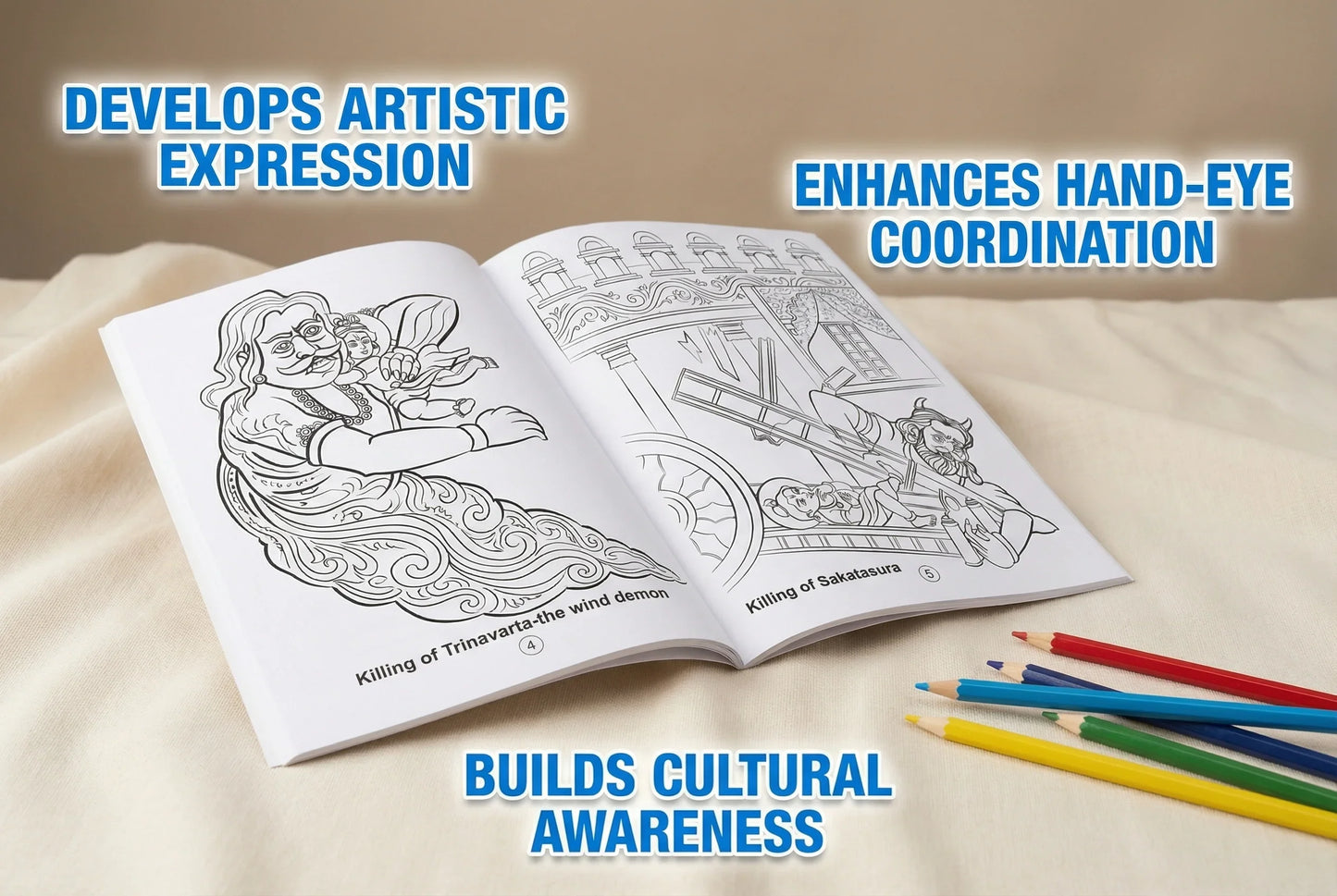 Krishna Lila - Coloring Book