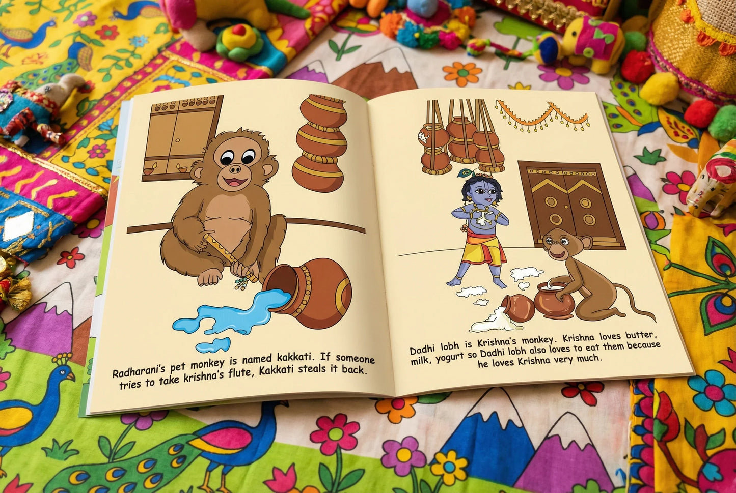 Radha Krishna Family | Colouring And Story Book