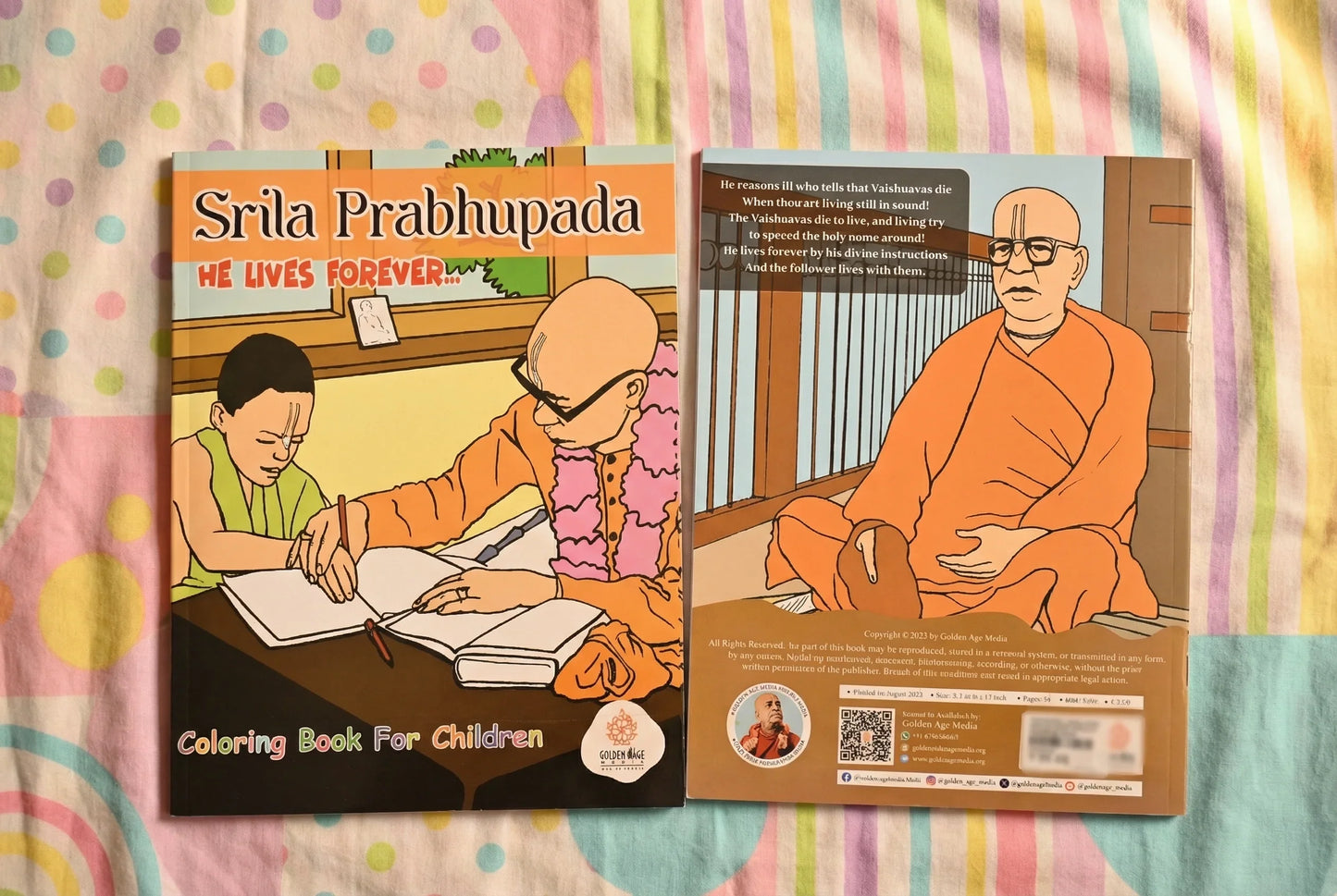 He Lives Forever (Srila Prabhupada) English | Colouring And Story Book