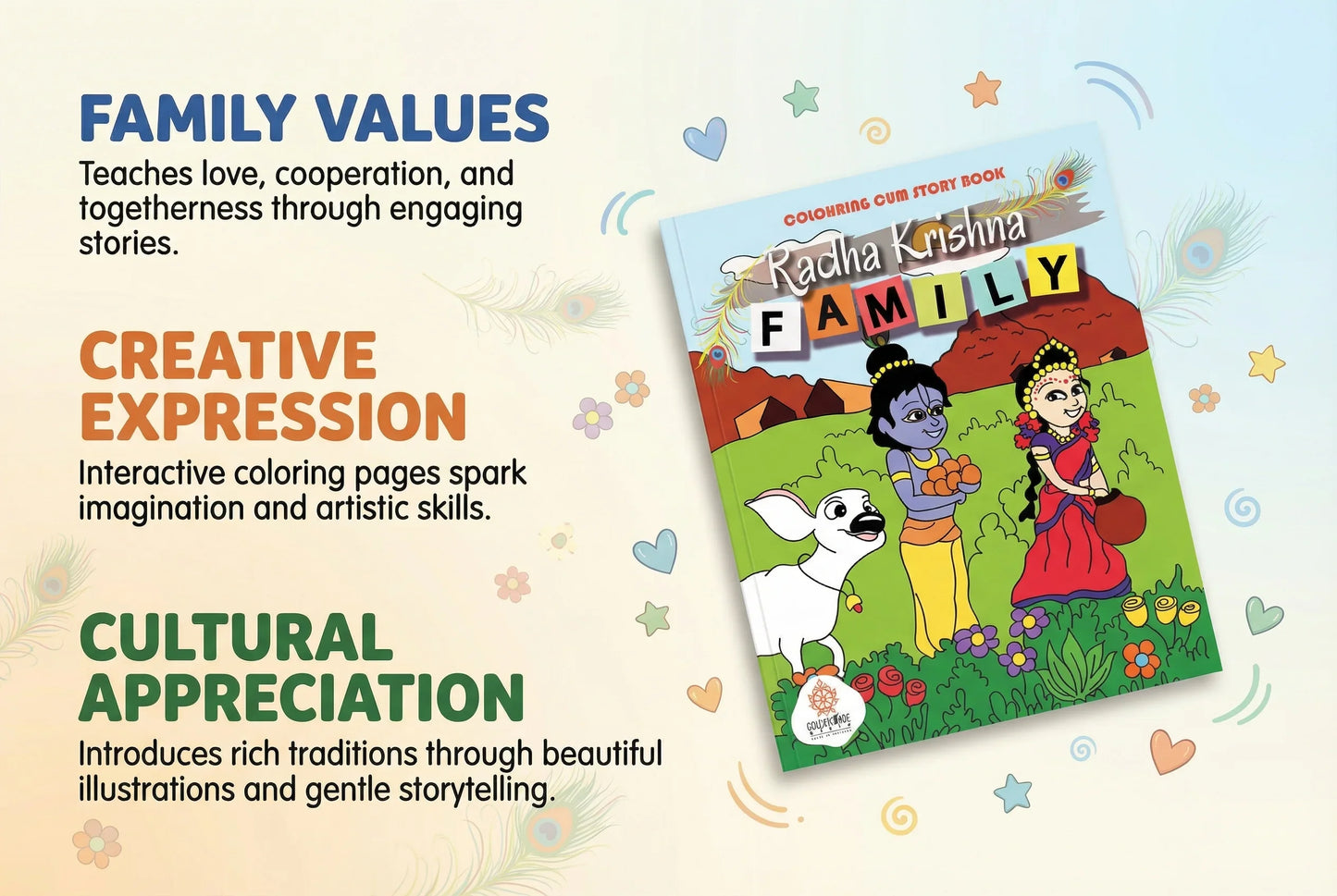 Radha Krishna Family | Colouring And Story Book