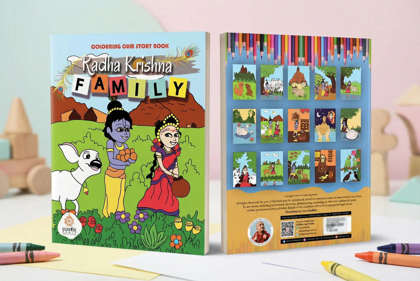 Radha Krishna Family | Colouring And Story Book