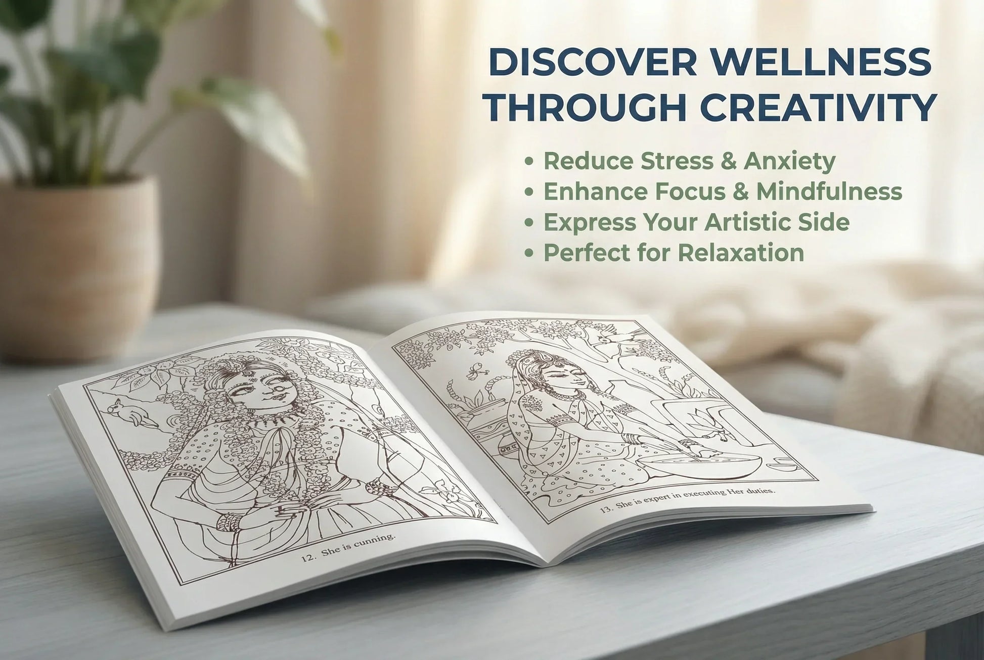 Srimati Radharani's Transcendental Qualities (Coloring Book)