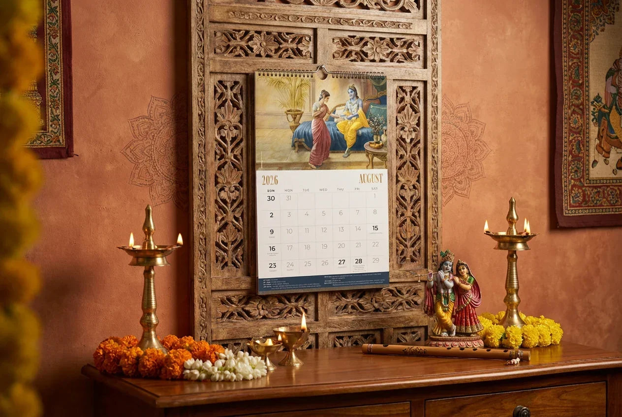 ISKCON Calendar 2026 Wall Hanging 12 Sheeter (Pack of 1)