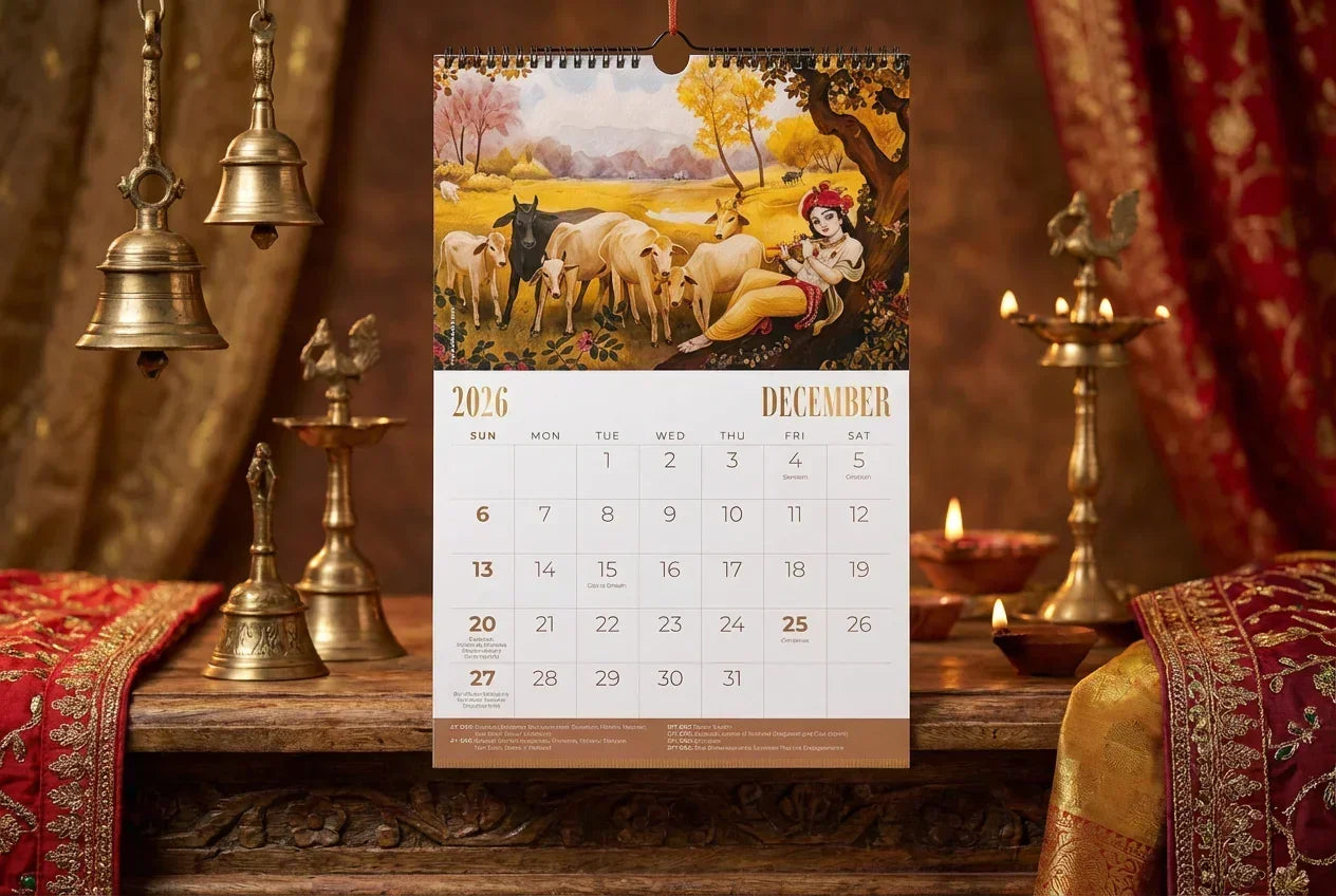 ISKCON Calendar 2026 Wall Hanging 12 Sheeter (Pack of 1)